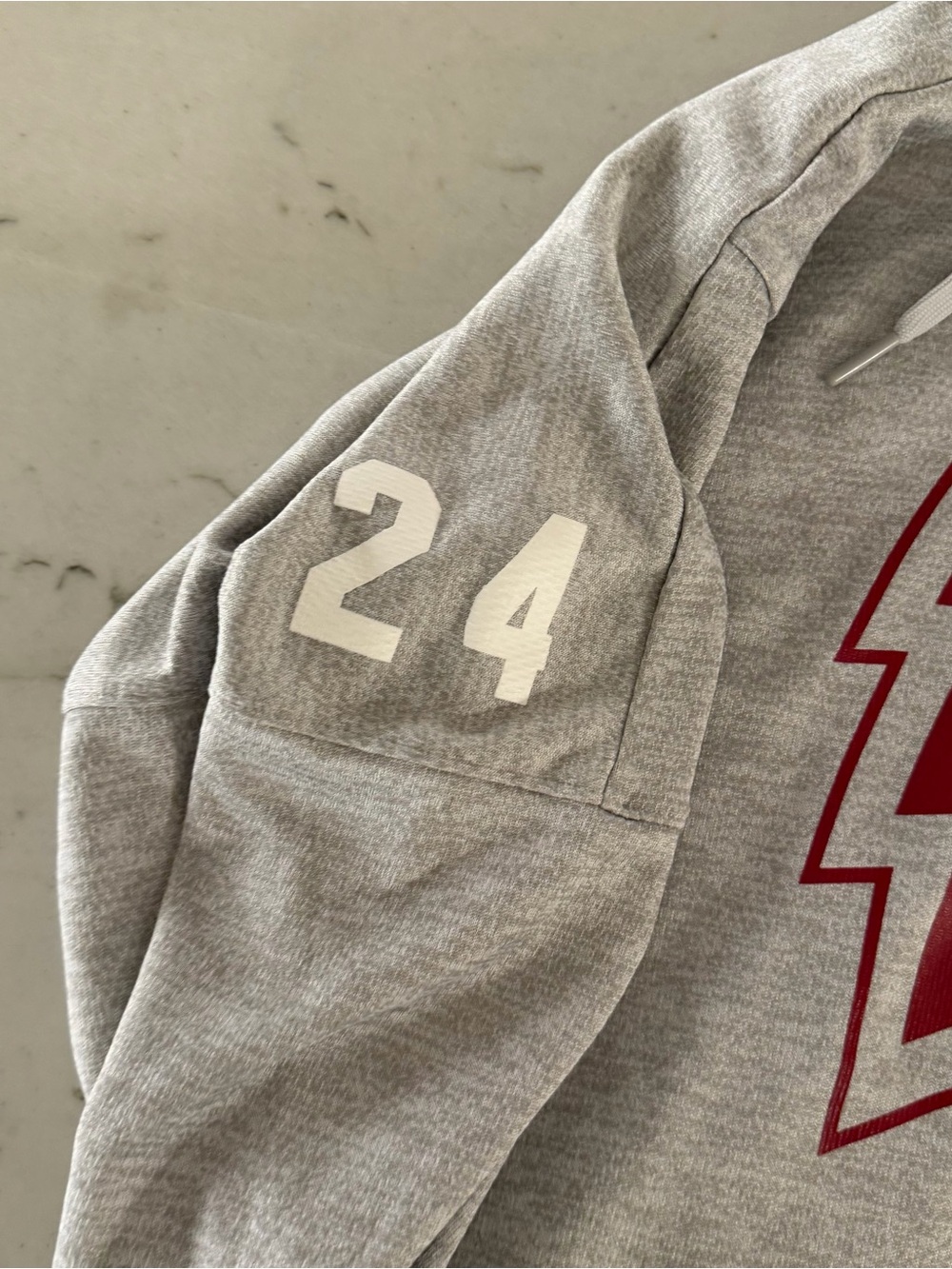 Winthrop University Eagles Lacrosse Issued Hoodie Shirt L Mens Adidas Gray - Picture 3 of 8
